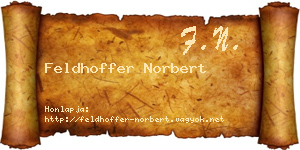 Feldhoffer Norbert névjegykártya