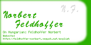 norbert feldhoffer business card